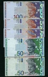 Malaysia 33 banknotes fine to AUNC