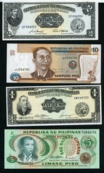 Phillippines 11 banknotes and 1 cheque
