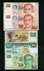 Singapore 20 banknotes fine to AUNC