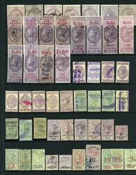England collection fiscal stamps (ca.140 ex.)