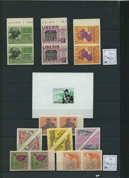 Liberia on stockcards incl. better stamps