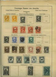 USA 1869-1941 mint and used collection on album leaves incl. better ...