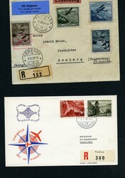 Liechtenstein 4 eerste vluchten (1962) en Lp. brief 1930