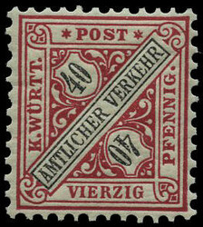 100: Altdeutschland Württemberg - Dienstmarken