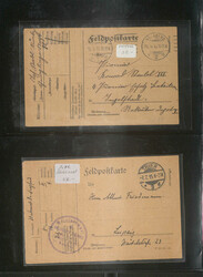 FELDPOST I.WK. - interess. Belege-Posten, kenntnisreich zus.-getragen ...