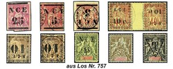 NEUKALEDONIEN - 1881/1900, interess. Slg. der Klassik-Ausgaben mit ...