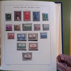 BELGIEN - 1849/1950, reichhaltige Slg. in 2 Alben, weitgehend in den ...