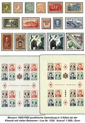 MONACO - 1885/1990, umfangr. ** Slg. in 2 Falzlos-Vordruck-Alben, ...