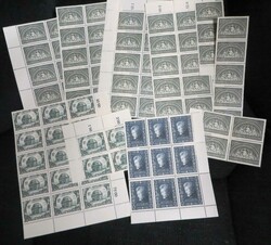 ÖSTERREICH - 1952/57, ** Dubl.-Posten aus diesen Jahren in Mappe, ...