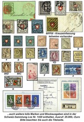 SCHWEIZ - 1843/1990, umfangr. u. beeindruckende Slg., beginnend mit ...