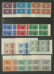 ZYPERN - 1962/66, ** 4er-Block-Slg. mit bess. Serien, Freimarken, Nr. ...