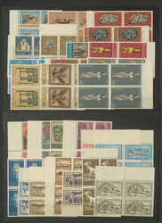ZYPERN - 1962/66, ** 4er-Block-Slg. mit bess. Serien, Freimarken, Nr. ...
