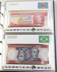 GELDSCHEINE - schöne Slg. v. 58 Banknoten-Briefen im Ringbinder, ...