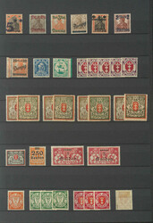 DANZIG - * Partie mit gepr. Werten ab Aufdrucken, mit u.a. Nr. 16 mit ...