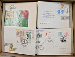 BALT.STAATEN - umfangr. Belege-Posten in grosser, voller Schachtel ...