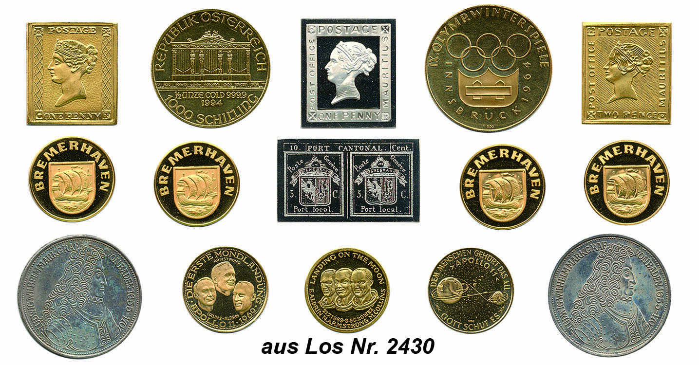 MÜNZEN - komplett belassene Einlieferung im Karton. Dabei alleine 11 ...