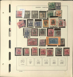 DANZIG - umfangr., teils mehrfach zus.-getragene Slg. a. Blättern, ...