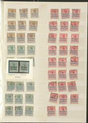 LANDPOST IN BELGIEN - Partie im grossen Steckbuch, teils spez. mit ...