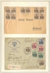 LANDPOST IN BELGIEN - interess. u. spez. Slg. a. vielen Blättern im ...