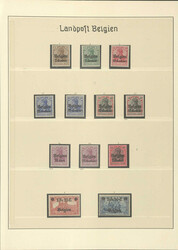 LANDPOST IN BELGIEN - spez.Slg. mit Typen u. Farben ab Nr. 1/9, dabei ...