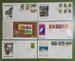 NIEDERL.ANTILLEN/SURINAM - umfangr. Posten v. schönen FDC, alle ...