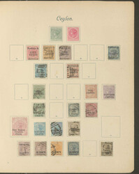 CEYLON - alte Slg. auf Borek-Blättern. Enormer Kat.-Wert