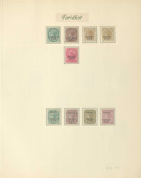 IND.KLEINSTAATEN - Slg. auf alten Borek-Blättern. Dabei Chamba, ...