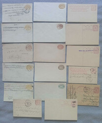 HAIDARABAD - Sammlung gebrauchter und ungebrauchter GA aus 1877/1948, ...