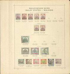 MALAIISCHER STAATENBUND - 1900/22, Slg. ab Nr. 1 #, 2/5 *, 9 *, 10 #, ...