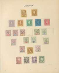 SARAWAK - alte Slg. auf 2 Borek-Blättern