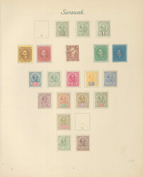 SARAWAK - alte Slg. auf 2 Borek-Blättern