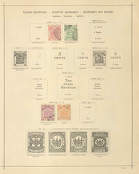 NORDBORNEO - Slg. auf alten Blättern u. Steckkarten mit vielen ...