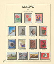 KOSOVO - 2000/06, kpl. ** Slg. incl. den Kleinbogen mit seltener Nr. ...