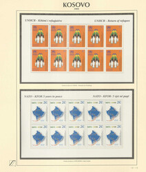 KOSOVO - 2000/06, kpl. ** Slg. incl. den Kleinbogen mit seltener Nr. ...