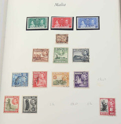 MALTA - 1885/1979, Slg. in 2 Borek-Alben mit frühen Ausgaben, ...
