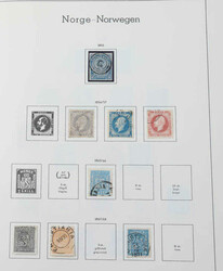 NORWEGEN - 1851/1972, Slg. im Leuchtt.-Album mit etl. frühen Ausg. ...