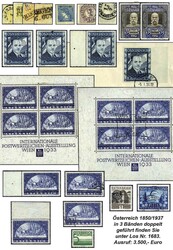 ÖSTERREICH - 1850/1937, doppelt geführte u. oft mehrfach zus ...