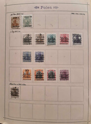 POLEN - Slg. bis etwa 1968 recht umfangr. auf alten Blättern ...