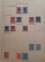 POLEN - Slg. bis etwa 1968 recht umfangr. auf alten Blättern ...