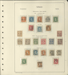 SCHWEIZ - 1905/29, meist # Slg. auf KA/BE-Vordruck, dabei Mi.Nr. ...