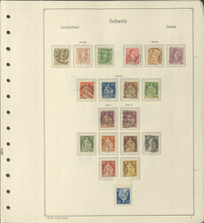 SCHWEIZ - 1905/29, meist # Slg. auf KA/BE-Vordruck, dabei Mi.Nr. ...