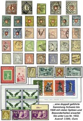 SCHWEIZ - doppelt geführte Slg., beginnend ab der Klassik bis 1948, ...