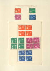 SCHWEIZ - 1951/68, Slg. a. Blättern aufgezogen mit FDCs, Blocks wie ...