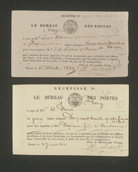 SCHWEIZ - 1808/44, 10 alte Postscheine, darunter Stempel "Payerne"