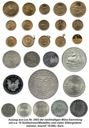 MÜNZEN - interessantes Konvolut in mehreren Alben, Etuis u. ...