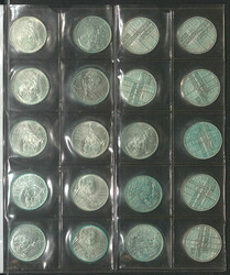 DEUTSCHLAND - Anlagepartie Silbermünzen in 625er-Legierung mit 5 DM ...