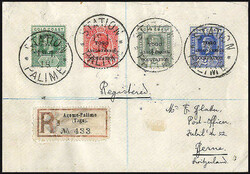 1/2 - 2 1/2 P. Freimarken auf R-Brief aus "Station Palime" in die ...