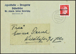 Scheibbs, 12 Pfg. Hitler, Type III, auf portogerechtem Brief von ...