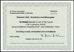 Scheibbs, 12 Pfg. Hitler, Type III, auf portogerechtem Brief von ...