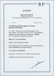 Nancy, 80 C. grün, 4er-Block vom Bogenrand tadellos **, rückseitig ...